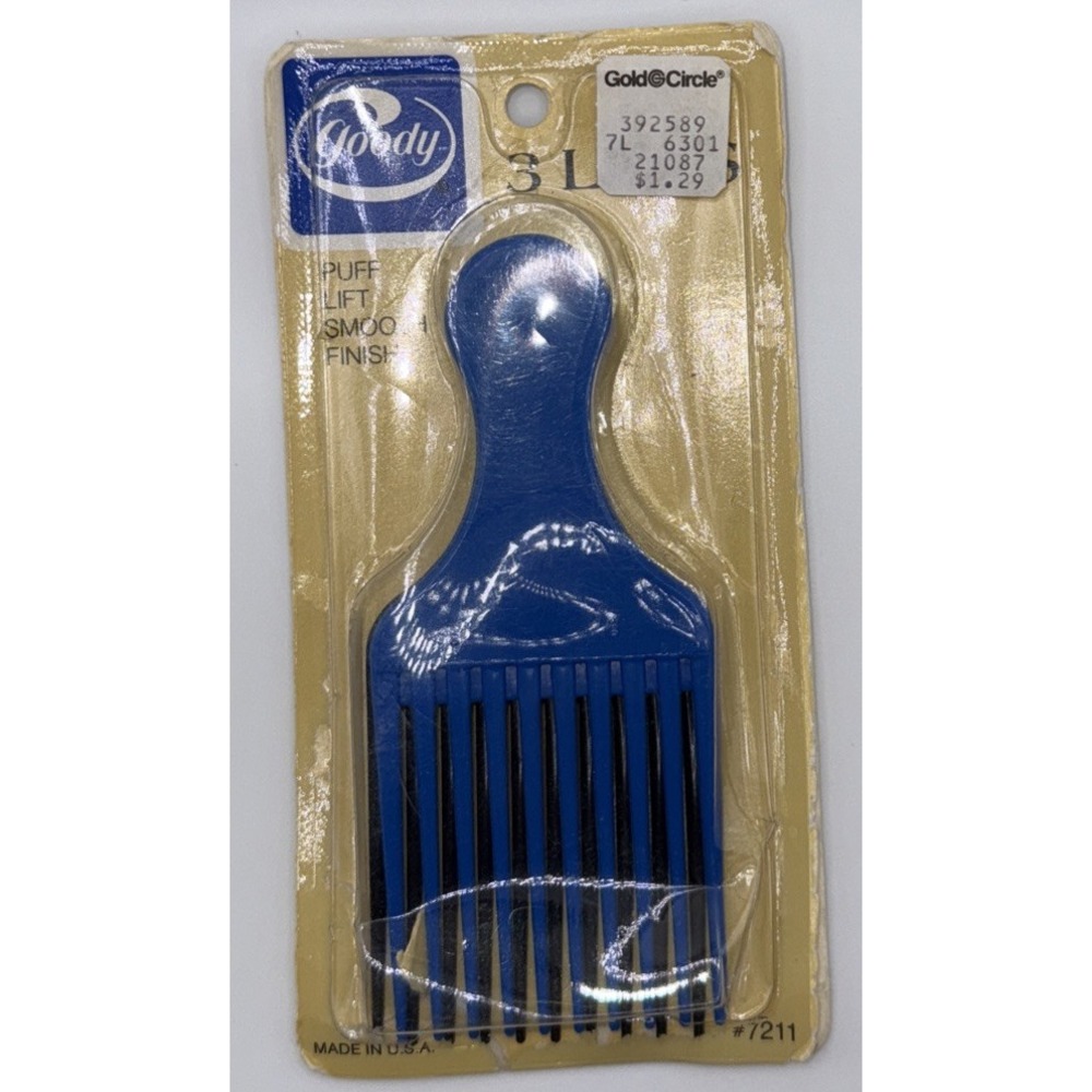 Vintage Goody 2 Puff Lifts Model 7211 Pick Comb Made in USA 1982(read)